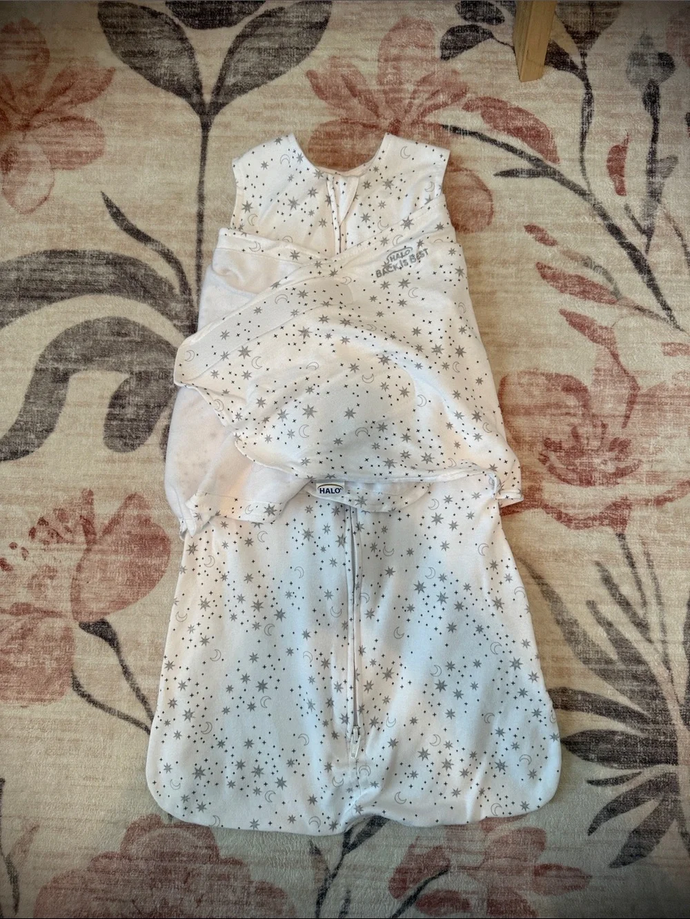 HALO White Star & Moon Sleep Sack Swaddle